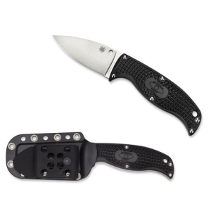 SPYDERCO Enuff Lightweight Black Leaf Shape Plain Edge - Spyderco