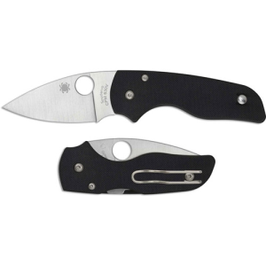 SPYDERCO Lil' Native G-10 Black Compression Lock Plain Edge