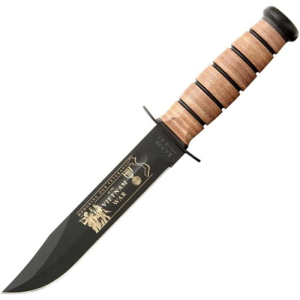 KA-BAR Vietnam Army - Engraved Brown Leather Sheath