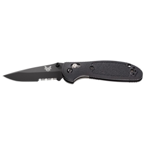 BENCHMADE Mini Griptilian 2.91" Drop Point Coated Serrated - Benchmade