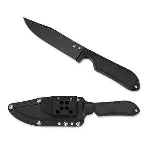 SPYDERCO Street Bowie Ltwt Black w/Kraton Inlay Plain Edge