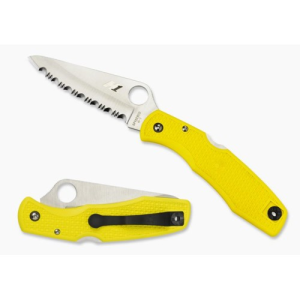 SPYDERCO Pacific Salt Lightweight Yellow H1 Serrated Edge - Spyderco