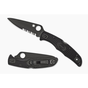 SPYDERCO Endura 4 Lightweight Blk Blade Partially Serr Edge