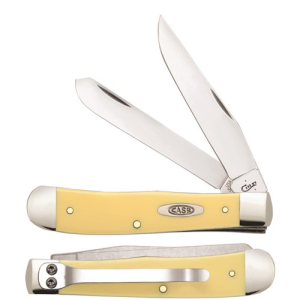 CASE KNIVES Synthetic Trapper w/ Clip 4.125" Closed - Yellow