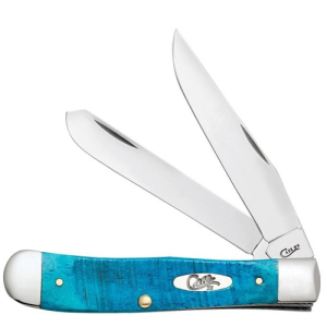 CASE KNIVES Caribbean Blue Bone - Sawcut Jig Trapper (6254 SS)