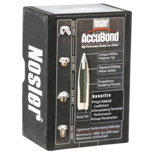 NOSLER Reloading Bullets AccuBond 338 Cal 300 Grain 50rd