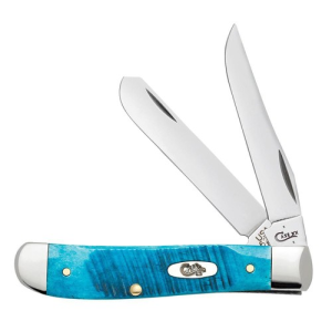 CASE KNIVES Caribbean Blue Bone - Sawcut Jig Mini Trapper