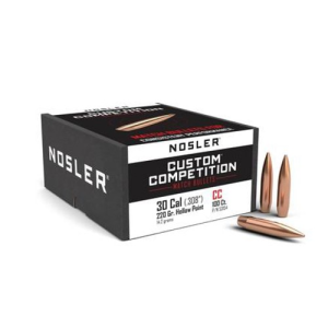 NOSLER Reloading Bullets HPBT 30 Cal 220 Grain 100rd