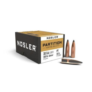 NOSLER Reloading Bullets Partition 30 Cal 200 Grain 50rd