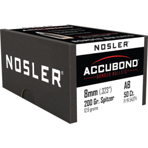 NOSLER Reloading Bullets AccuBond 8mm 200 Grain 50rd