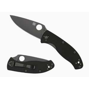 SPYDERCO Tenacious G-10 Black Blade Partially Serrated Edge