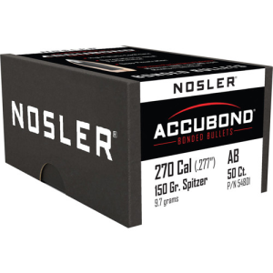 NOSLER Reloading Bullets AccuBond 270 Cal 150 Grain 50rd