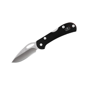 BUCK KNIVES Mini SpitFire LockBack Folding Knife 2.625" Drop Point Blade - Black Aluminum Handles
