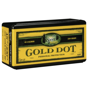 SPEER AMMO Reloading Bullets Gold Dot 45 Caliber 230 Grain 50rd