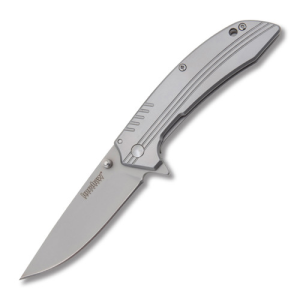 KERSHAW KNIVES Shroud Drop Point 3" Plain Edge w/Flipper Gray