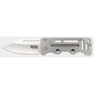 SOG CashCard SATIN CLIP POINT STRAIGHT EDGE