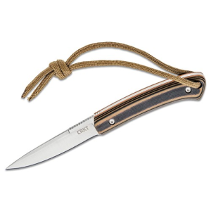 CRKT BIWA Brown Black 3.02" Plain Edge