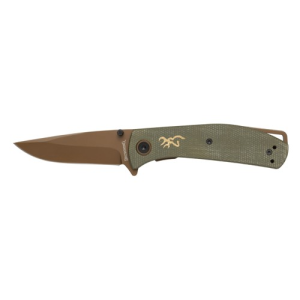 BROWNING Trailside EDC Small 3" Mod Drop Point Grn Micarta