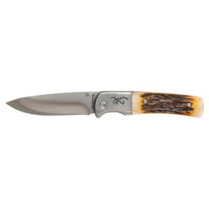 BROWNING Buckmark Hunter 3" Drop Point Plain Stonewashed