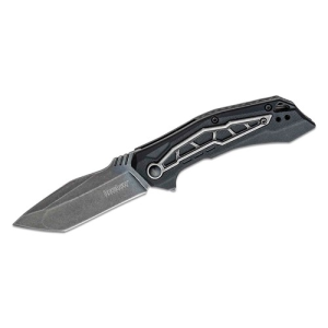 KERSHAW KNIVES Flatbed Assisted Flipper 3.125" BlackWashed Tanto