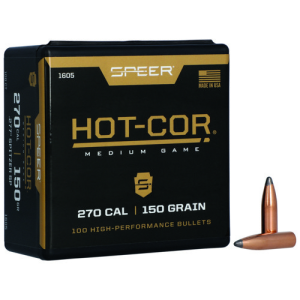 SPEER AMMO Reloading Bullets Hot-Cor 270 Caliber 150 Grain 100rd