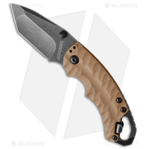 KERSHAW KNIVES Shuffle II Tanto 2.6" BlackWash Finish Tan Handle