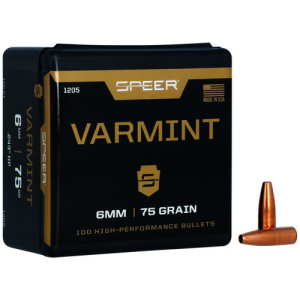 SPEER AMMO Reloading Bullet HP 6mm 75 Grain 100rd