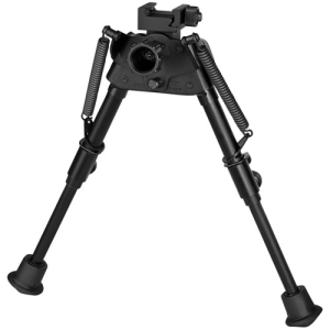 HARRIS BIPODS Swivel BR Picatinny 6"-9" Black Steel Rubber Feet