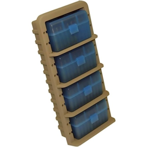 MTM Ammo Rack w/ 4 RS-50-24 Ammo Boxes | Dark Earth & Blue