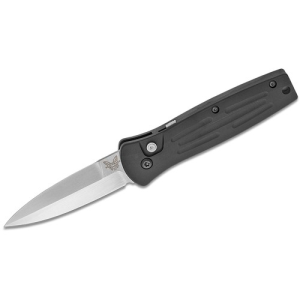 BENCHMADE 3551 Pardue Stimulus Auto Folding 2.99" Plain Blade Knife - Black / Satin - Benchmade