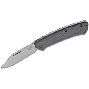 BENCHMADE Proper Slipjoint Folding Knife 2.82" Clip Point Blade w/ Carbon Fiber Handles - Benchmade