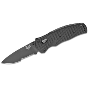 BENCHMADE Volli AXIS Assisted Folding Knife 3.26" Combo Drop Point Blade w/ Black G10 Handles - Benchmade