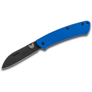 BENCHMADE Proper Slipjoint Limited Edition Folding Knife 2.86" Sheepsfoot Blade - Blue G10 Handles - Benchmade