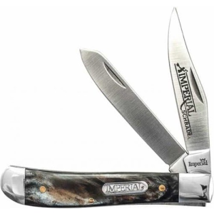 IMPERIAL Trapper Pocket Knife Grey Swirl POM Handle
