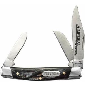 IMPERIAL Stockman Pocket Knife Grey Swirl POM Handle
