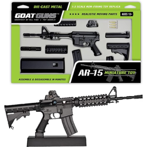 GOAT GUNS Mini AR15 Model w/ Mini Suppressor & Display Stand