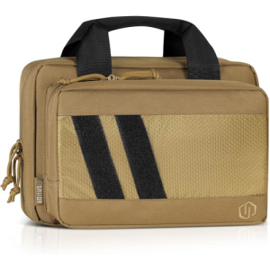 SAVIOR EQUIPMENT Specialist Low Profile Double Handgun Bag Dark FDE