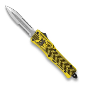 COBRATEC Small Yellow Black CTK-1 Dagger 2-Side Serrated - Cobratec