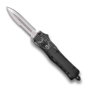 COBRATEC Small Stonewash CTK-1 Dagger 1-Side Serrated