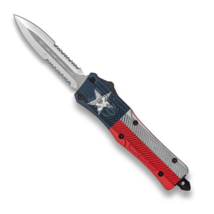 COBRATEC Medium Texas Flag CTK-1 Dagger 2-Side Serrated - Cobratec
