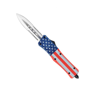 COBRATEC Medium American Flag CTK-1 Dagger 2-Side Serrated - Cobratec