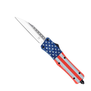 COBRATEC Medium American Flag CTK-1 Wharncliffe NotSerrated - Cobratec