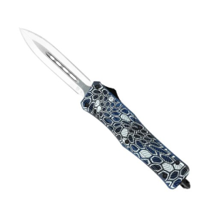 COBRATEC Medium Blue Cobra Skin CTK-1 Dagger Not Serrated - Cobratec