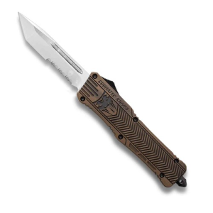 COBRATEC Small Bronze Distressed CTK-1 Tanto Serrated - Cobratec