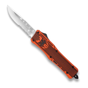 COBRATEC Small Hunter Orange Black CTK-1 Drop Serrated - Cobratec