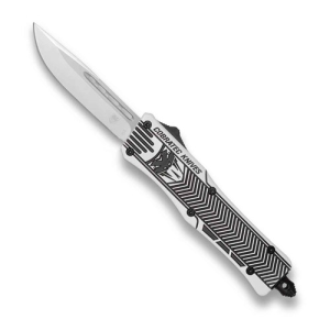 COBRATEC Small Arctic White Black CTK-1 Drop Not Serrated - Cobratec