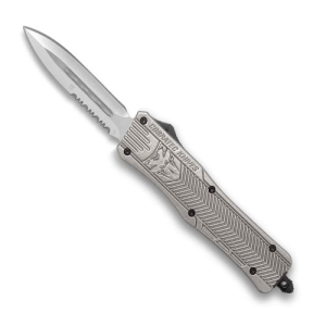COBRATEC Medium Silver CTK-1 Dagger 1-Side Serrated - Cobratec