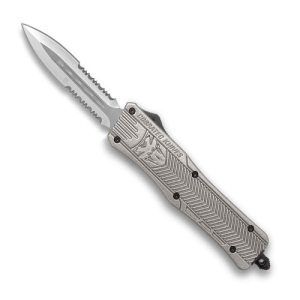 COBRATEC Medium Silver CTK-1 Dagger 2-Side Serrated - Cobratec