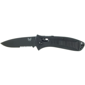 BENCHMADE Presidio 3.47" Drop Pnt Coatd Finish Serratd Edge - Benchmade