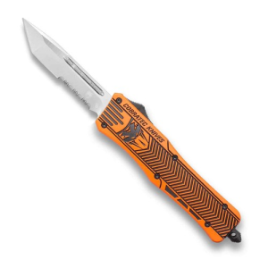 COBRATEC Medium Hunter Orange Black CTK-1 Tanto Serrated - Cobratec